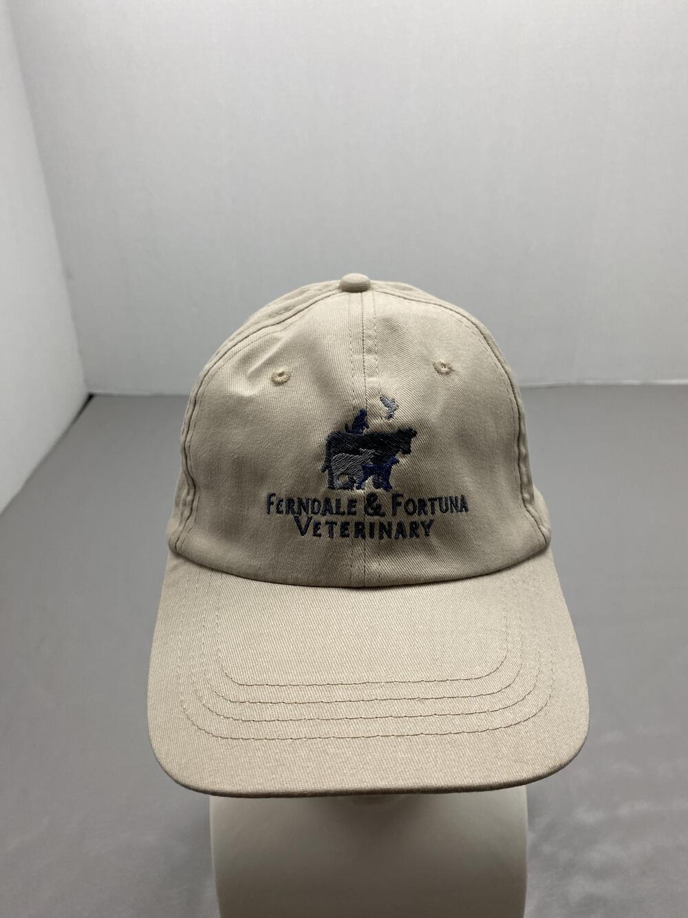 Hat Cap Strap Back One Size Beige Ferndale Fortuna Veterinary Mens Adjustable